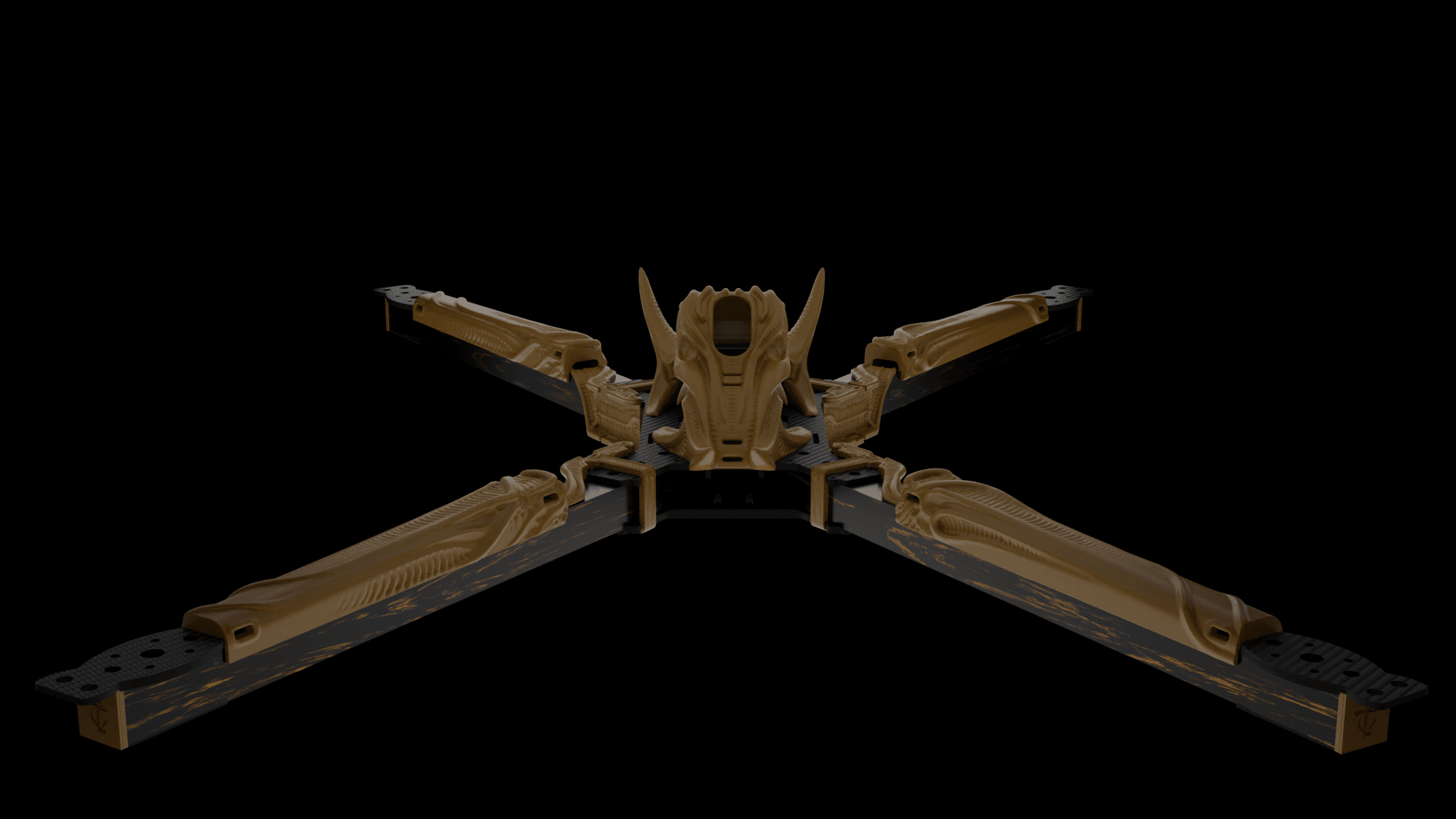 Big Fu*kin WEDGE (BFW) X-CLASS Frame 3D Printed Kit - Rising Sun FPV