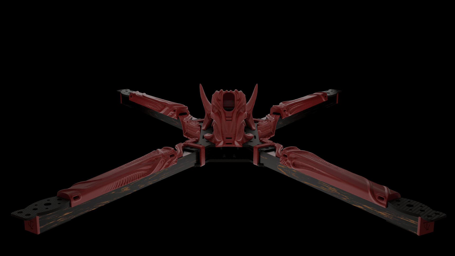 Big Fu*kin WEDGE (BFW) X-CLASS Frame 3D Printed Kit - Rising Sun FPV