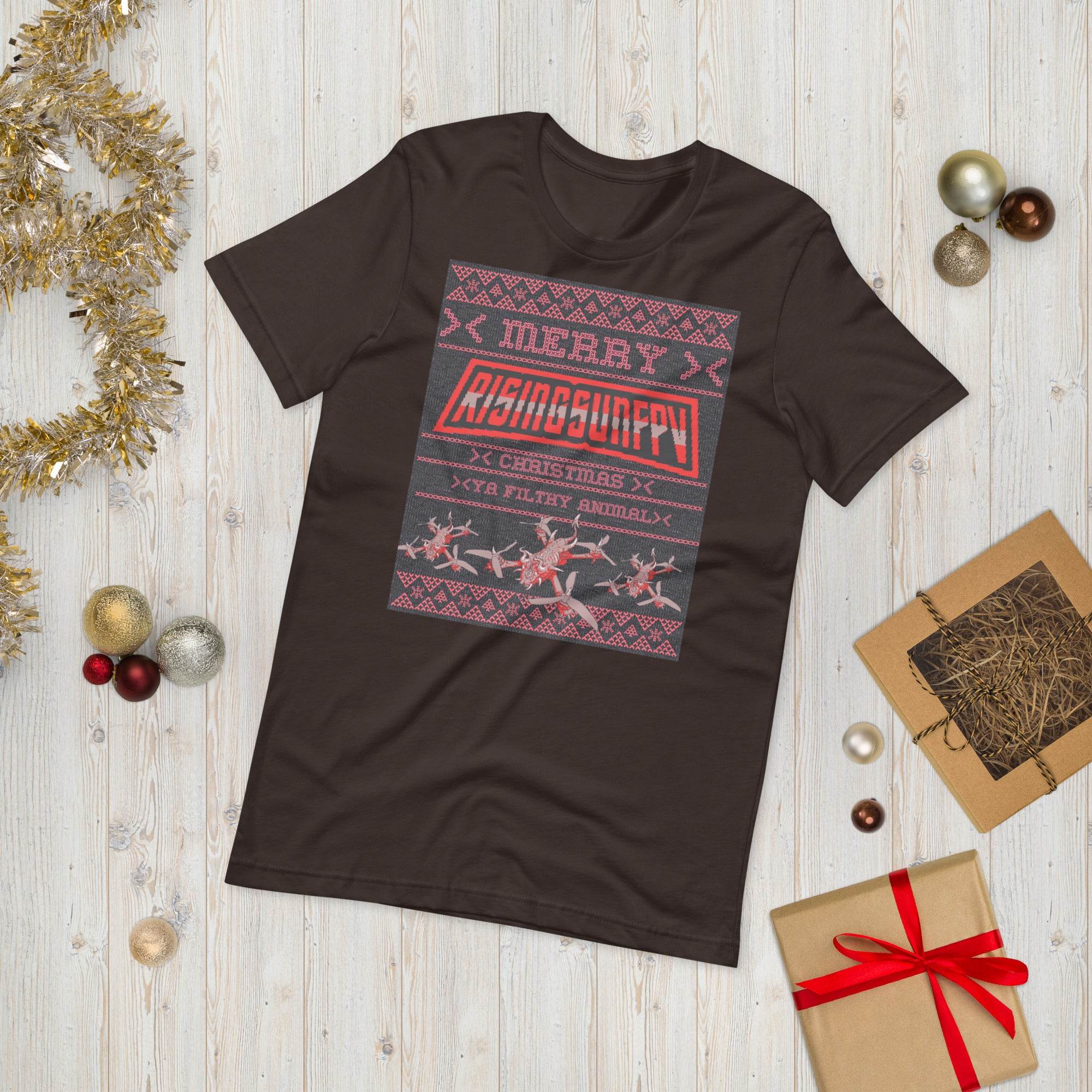 YA FILTHY ANIMAL XMAS T-SHIRT - Rising Sun FPV