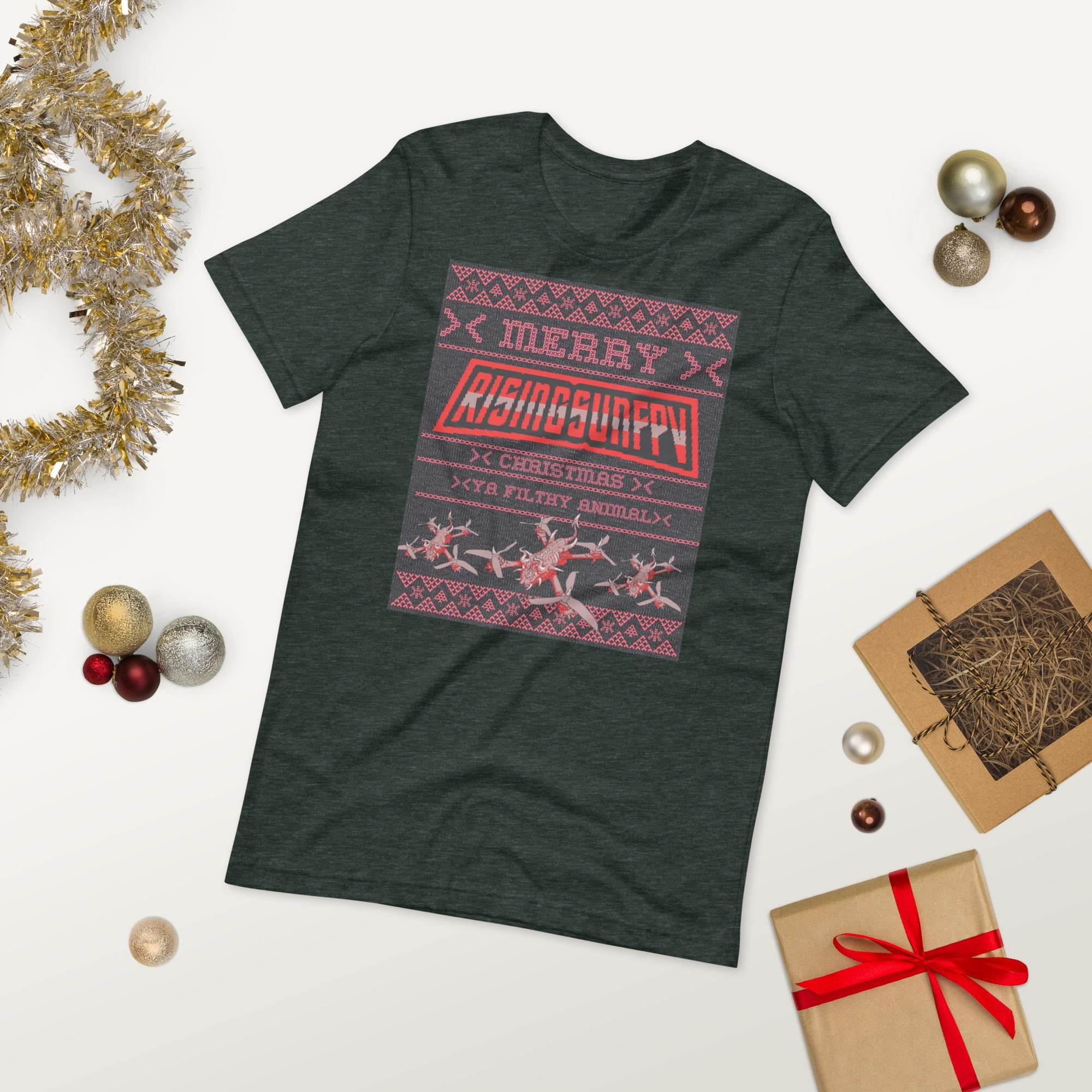 YA FILTHY ANIMAL XMAS T-SHIRT - Rising Sun FPV