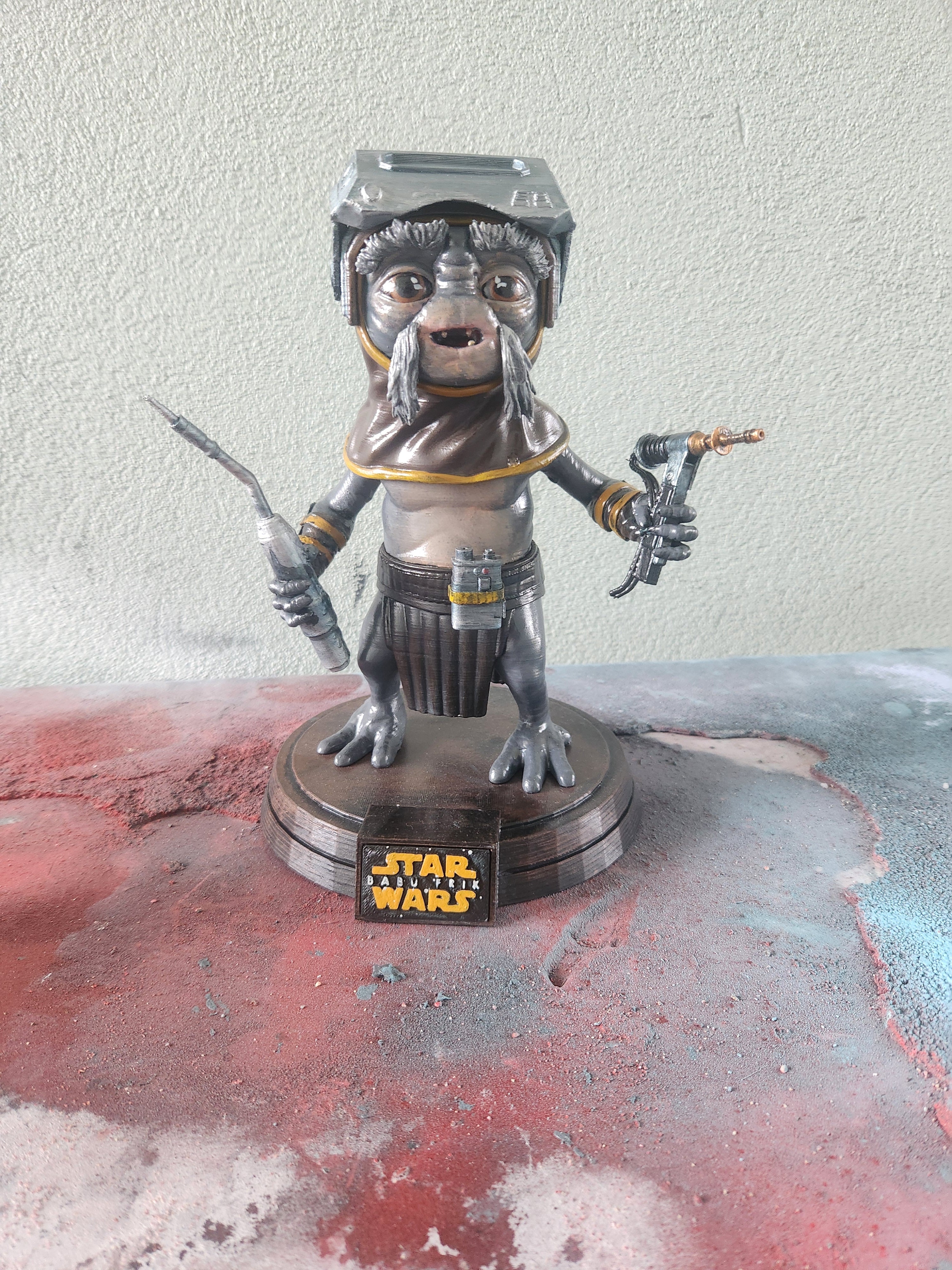 1:1 Babu Frik 3D Printed Statue – Star Wars Collectible
