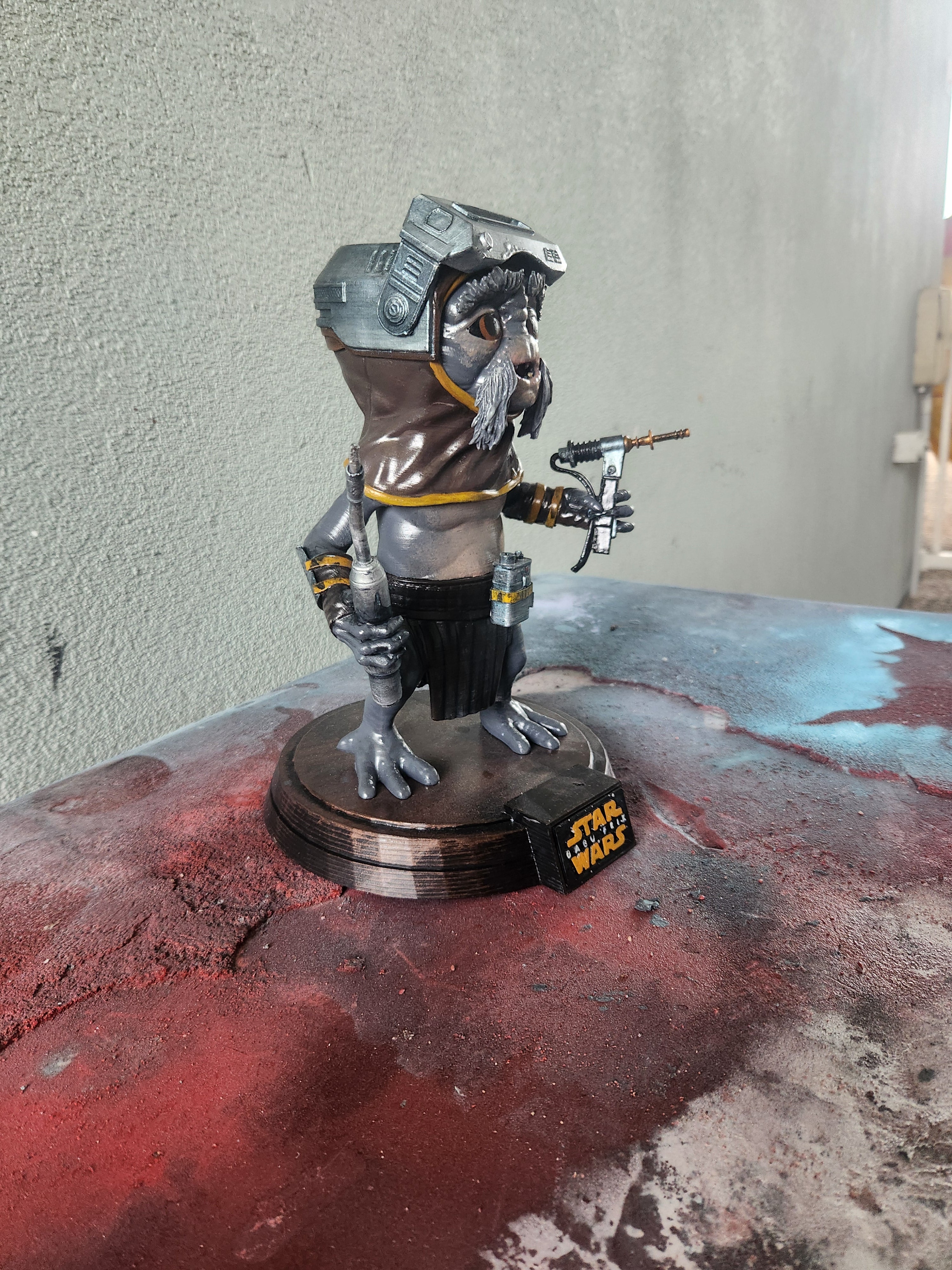 1:1 Babu Frik 3D Printed Statue – Star Wars Collectible