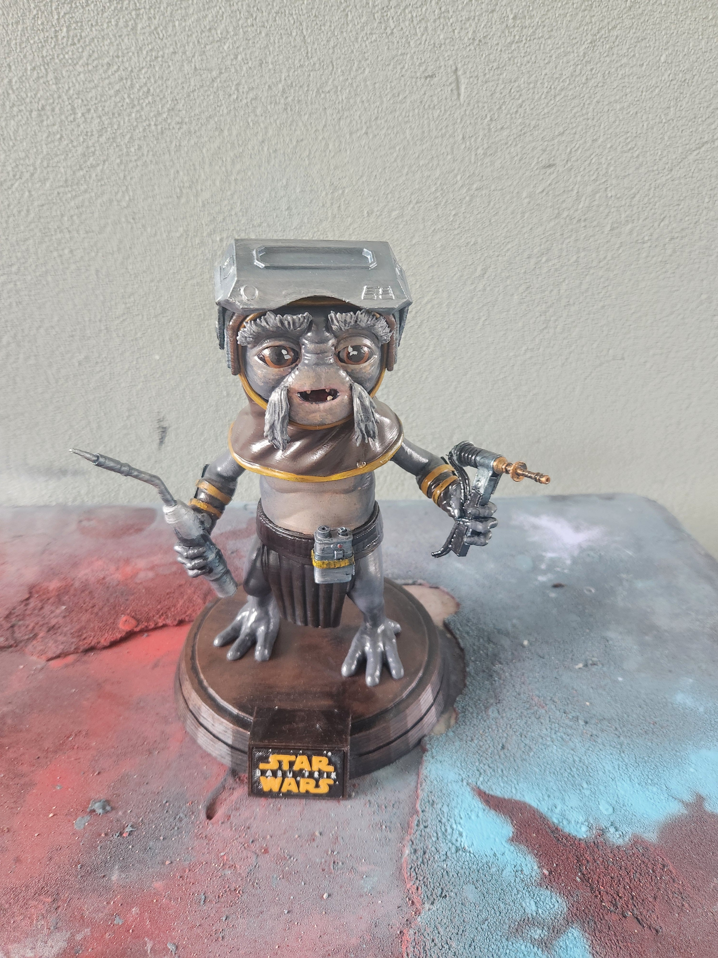 1:1 Babu Frik 3D Printed Statue – Star Wars Collectible