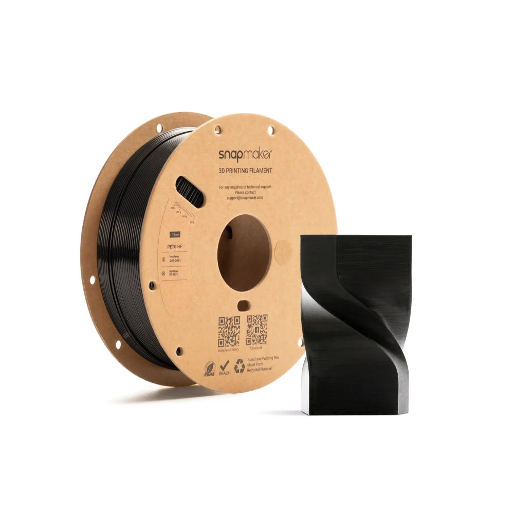 Snapmaker PETG HF Filament (1kg, RFID) - Black