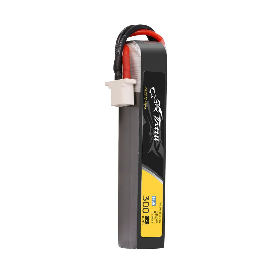 Tattu 300mAh 2S 95C 7.6V HV Lipo Battery - Long with BT3.0 Plug