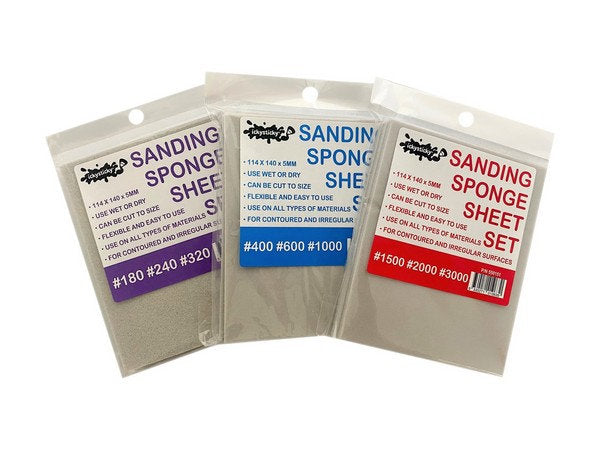 SANDING SPONGE SHEET SETS 3 PACK