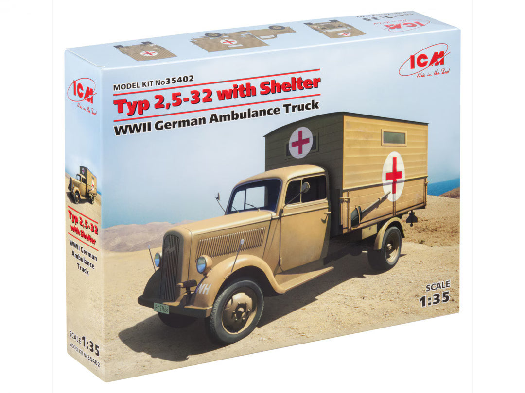 Typ 2,5-32 with Shelter WWII German Ambulance Truck