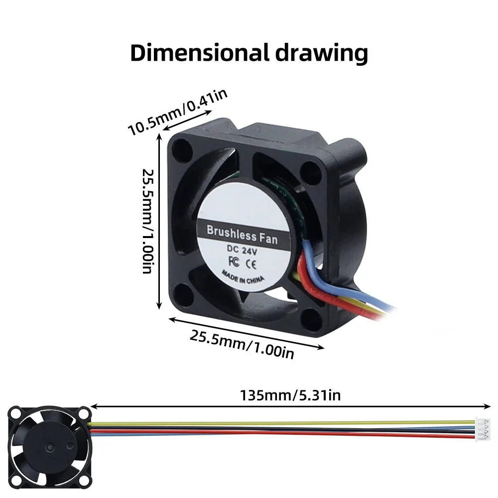 Snapmaker U1 2510 Axial Hotend Fan by Fysetc