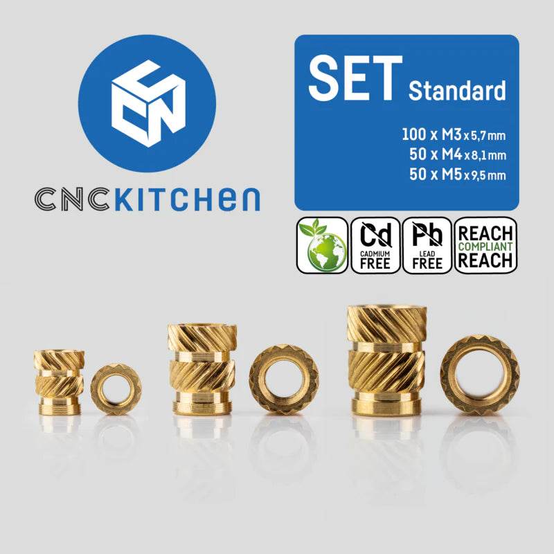 CNC Kitchen Brass Heat Set Inserts - Rising Sun FPV