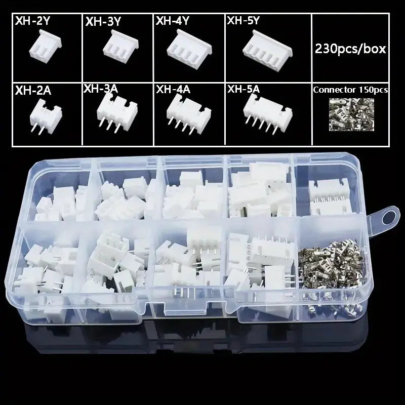 230pcs XH 2.54mm Pitch Terminal Kit Pin Header JST Terminal Blocks