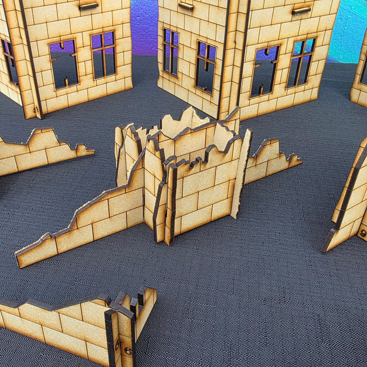 Laser Cut Terrain – Ruined Buildings &amp; Walls for Tabletop Gaming