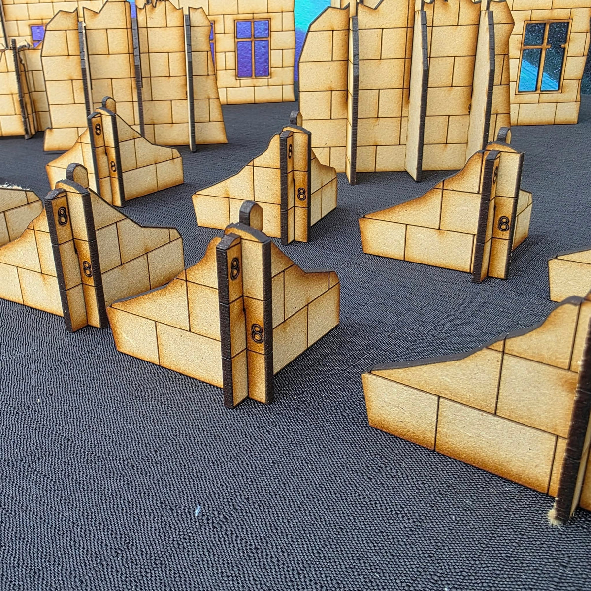 Laser Cut Terrain – Ruined Buildings &amp; Walls for Tabletop Gaming