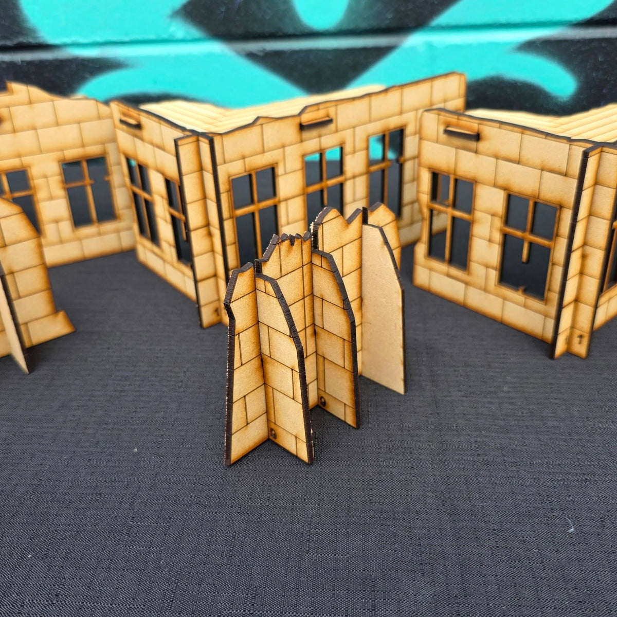 Laser Cut Terrain – Ruined Buildings &amp; Walls for Tabletop Gaming