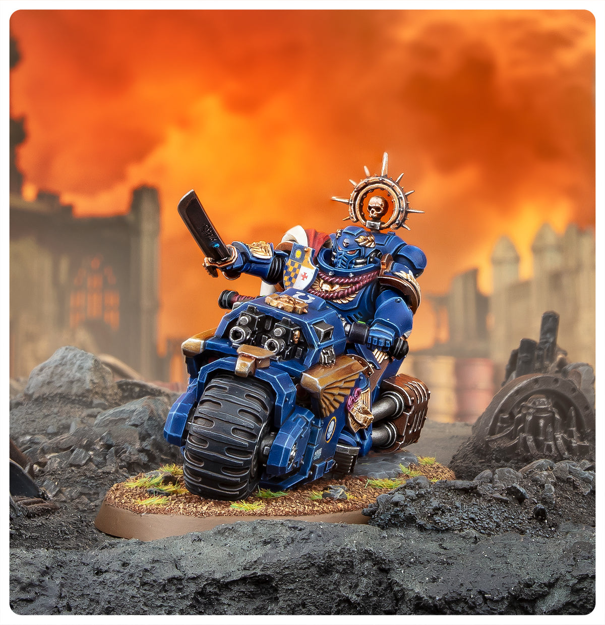 Space Marines Captain on Bike