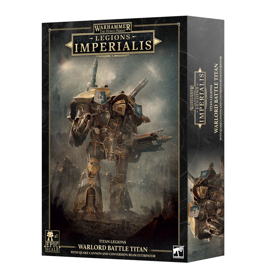 03-108 Legions Imperialis: Warlord Titan with Quake Cannon and Conversion Beam Extirpator - Pre-orders ship on or after launch day 01/08/2026