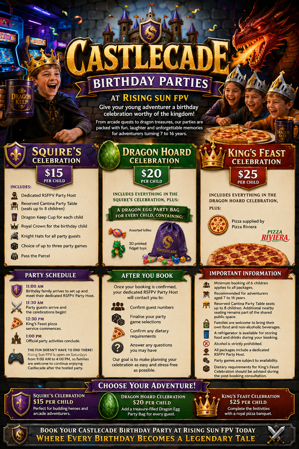 Castlecade Birthday Parties