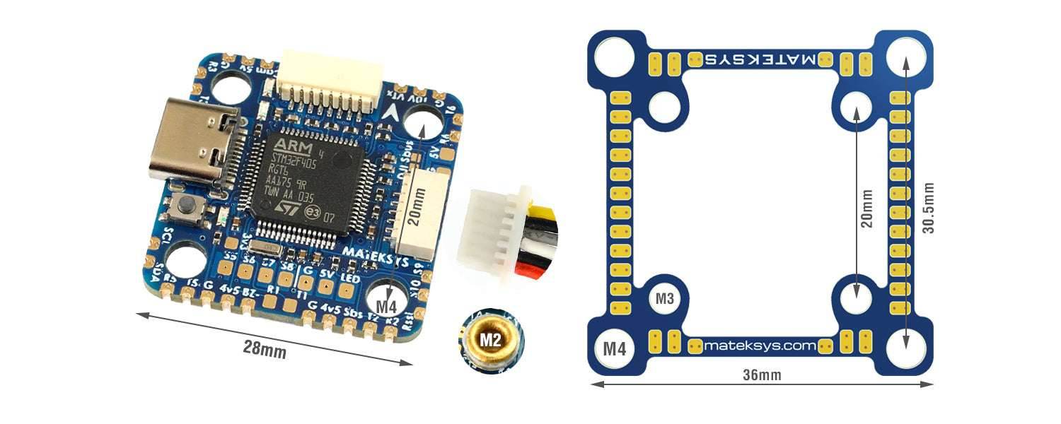 MatekSYS FLIGHT CONTROLLER F405-MINITE - Rising Sun FPV