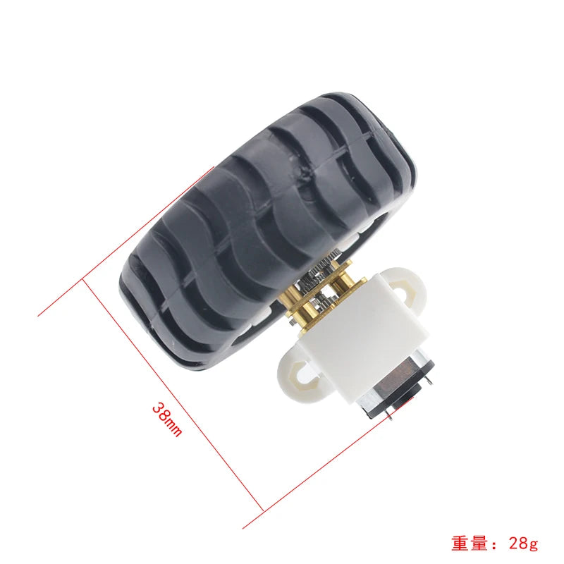 N20 6V 600RPM Gear Motor, Bracket and Wheel