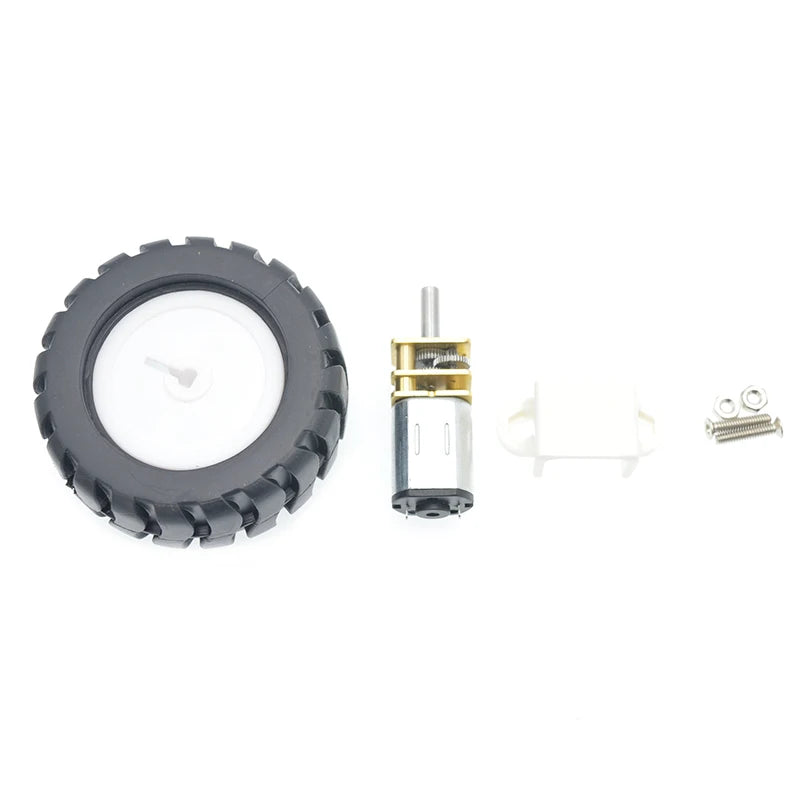 N20 6V 600RPM Gear Motor, Bracket and Wheel