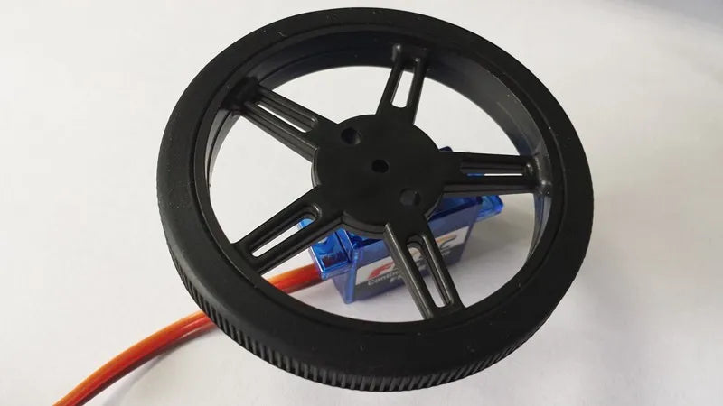 4 PCS 60mm Silicone Tire Wheel - Compatible With 360-degree MG90S Servo