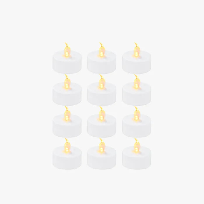 Bambu Lab LED Flame Tea Light Candle Set (12pcs) Warm Yellow (KC008)