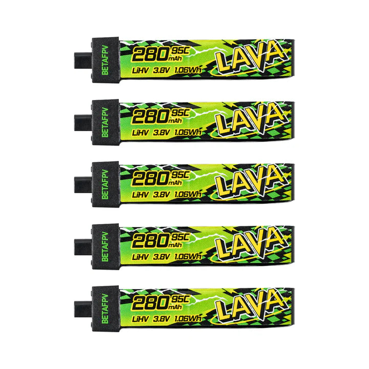 LAVA II 1S 280mAh Battrey 95C (5PCS)