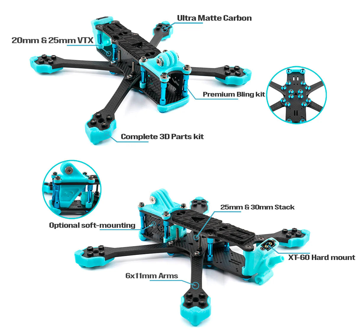 Luma 5 Full frame kit - 5.1" Version (222mm wheelbase)