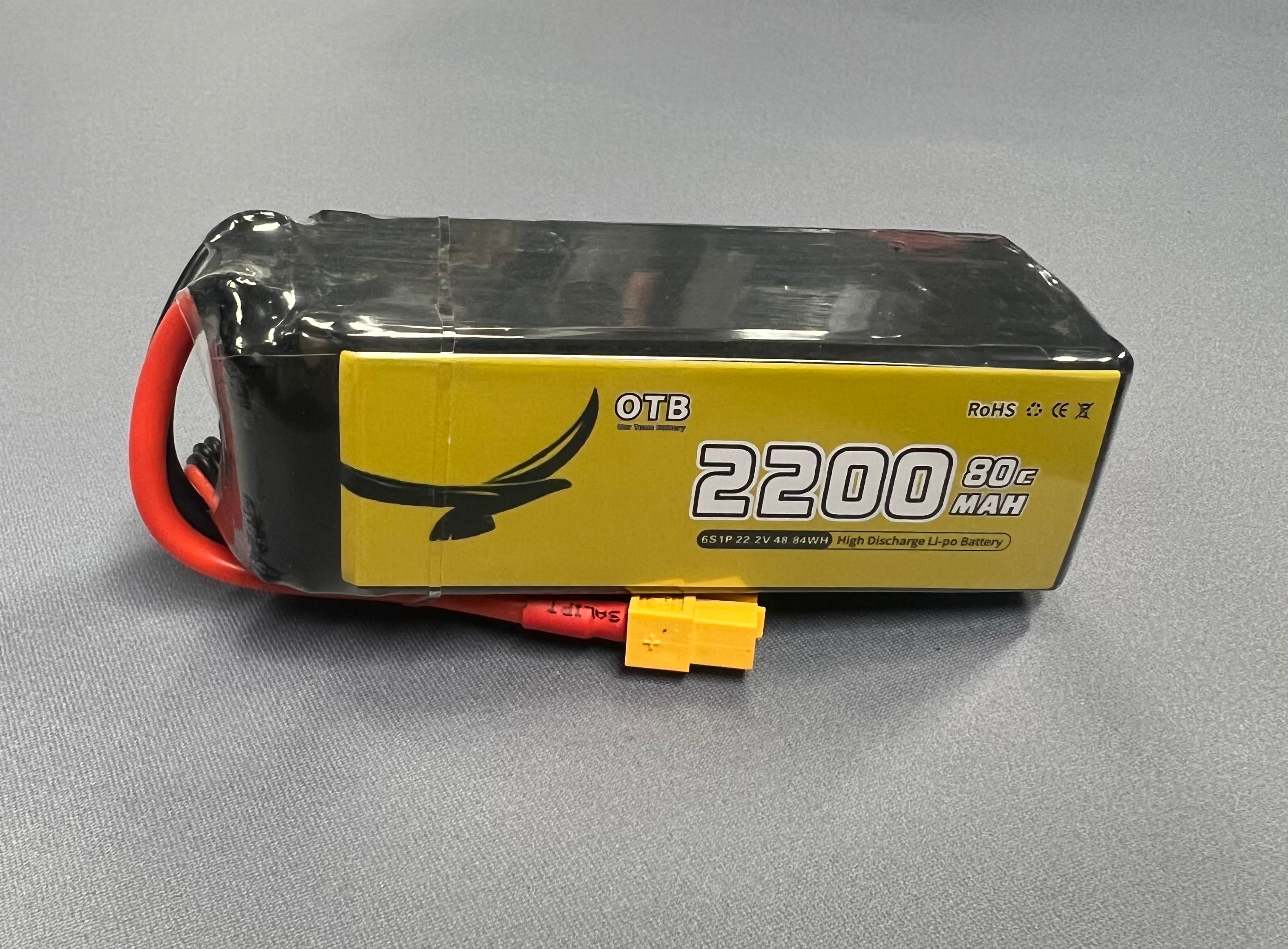 OTB 6S 22.2V 2200mAh 80C ProSpec Lipo Battery