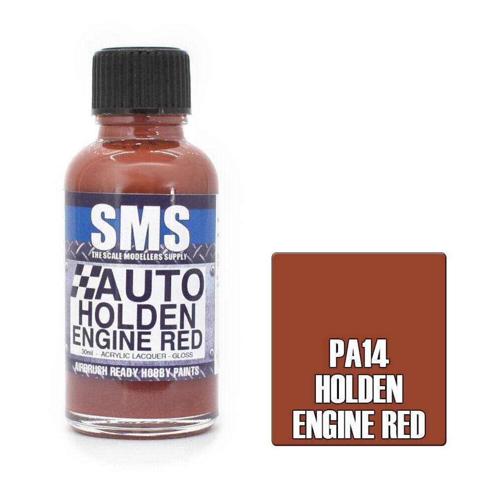 Auto Colour HOLDEN ENGINE RED 30ml (LATE 60s) - Rising Sun FPV