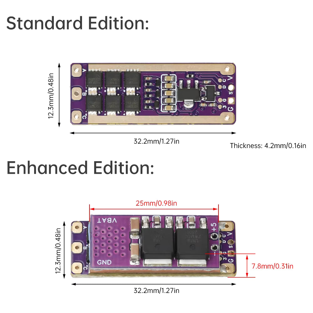 2-4S 32-bit Mini Brushless ESC AM32 Motor Speed Controller PWM Signal 30A or 40A Enhanced Version with 5V 2A BEC Module