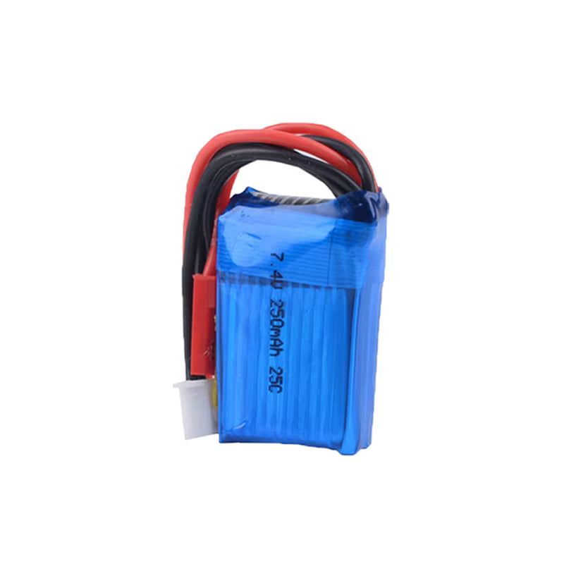 250mAh 7.4V 25C - 2S JST lithium battery