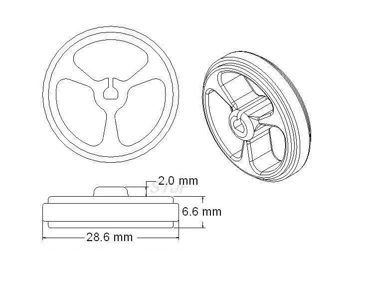 D-hole Rubber Wheel Suitable for N20 Motor D Shaft Tire - 2pcs