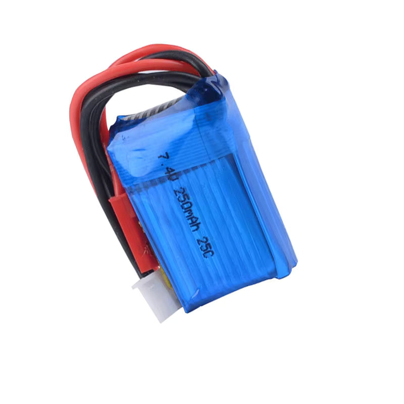 250mAh 7.4V 25C - 2S JST lithium battery