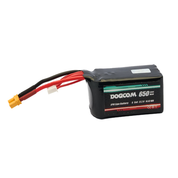 Dogcom 100C 6S 650mAh 22.2V LiPo Battery XT30