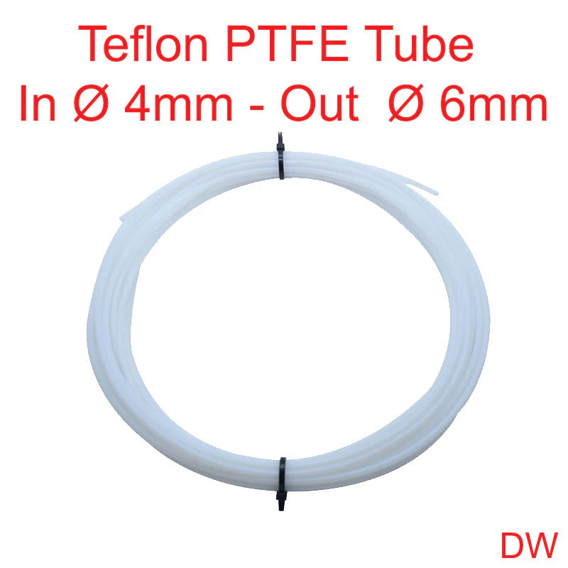 Teflon PTFE Bowden Tube (4mm ID x 6mm OD) - Rising Sun FPV