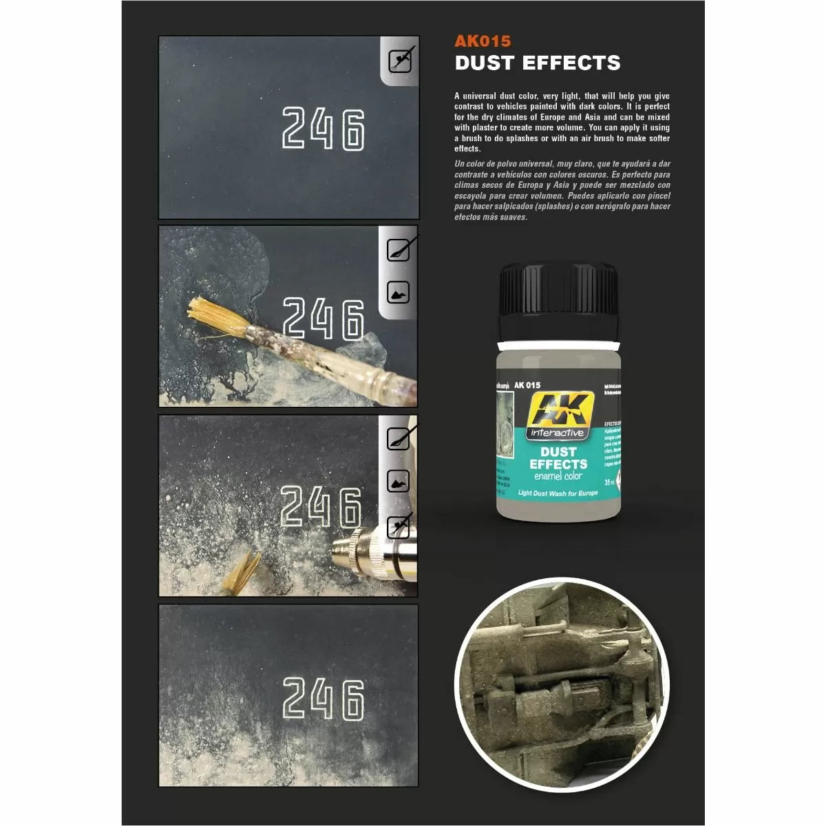 AK Interactive - Weathering Products - Dust Effects 35ml