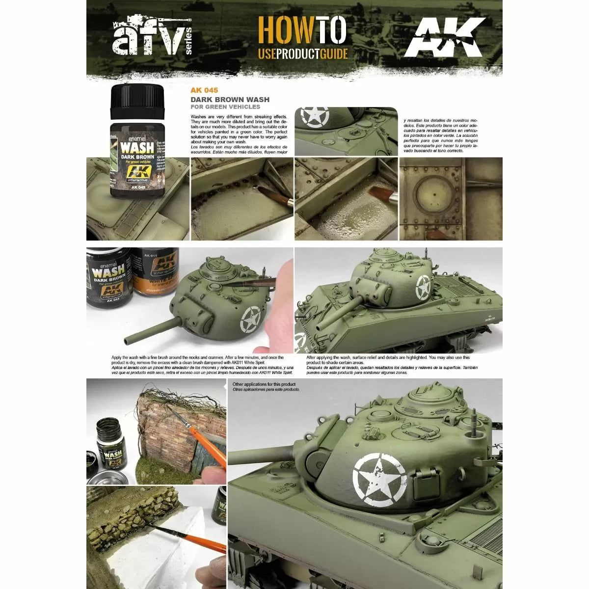 AK Interactive - Weathering Products - Dark Wash For Green Vehicles 35ml