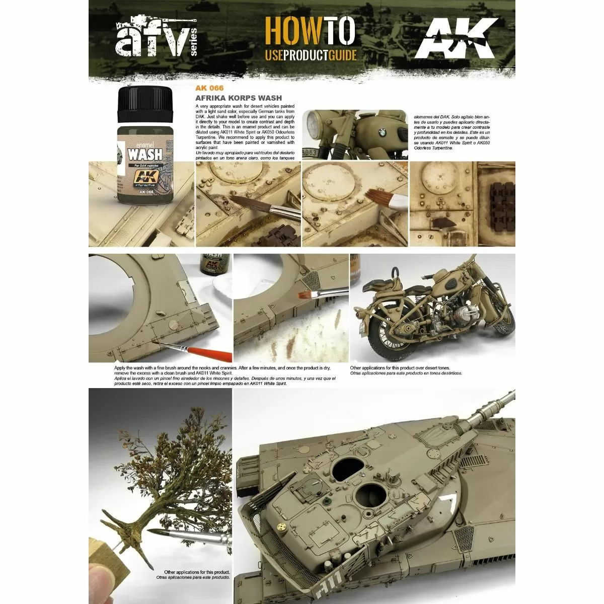 AK Interactive - Weathering Products - Africa Korps Wash 35ml