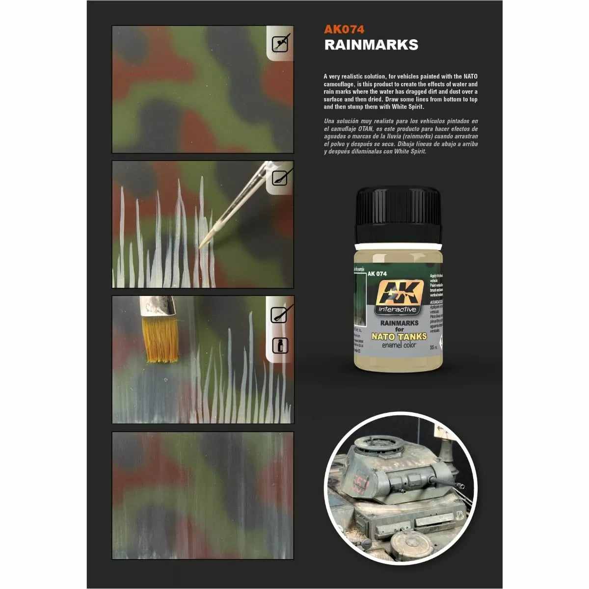 AK Interactive - Weathering Products - Rainmarks Effects 35ml