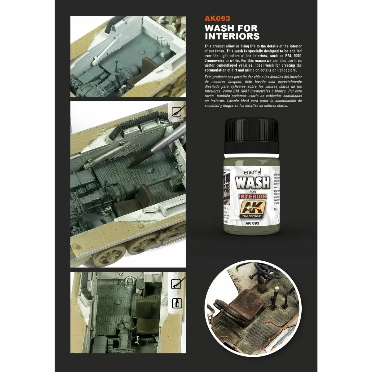 AK Interactive - Weathering Products - Interior Wash 35ml