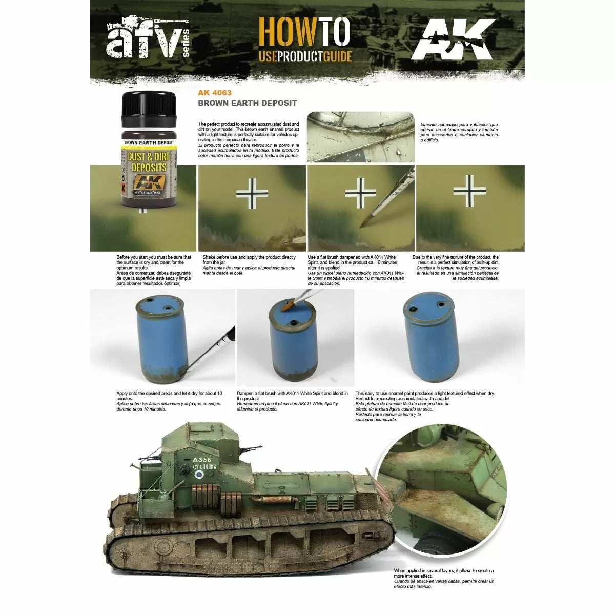 AK Interactive - Weathering Products - Brown Earth Deposit 35ml