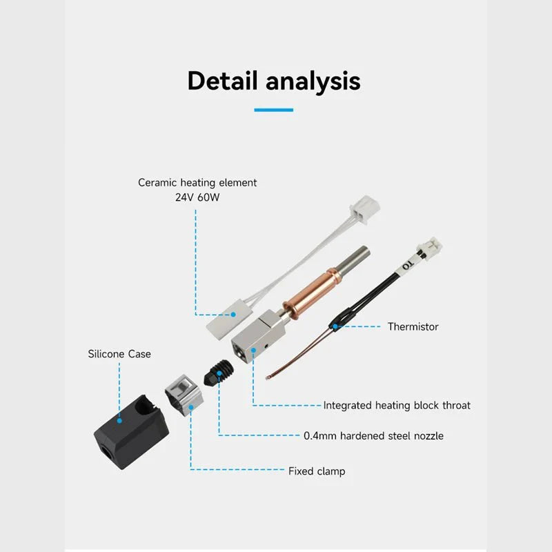 Anycubic Kobra 3 / V2 Ceramic Hotend (TZ Nozzle Edition) by Fysetc