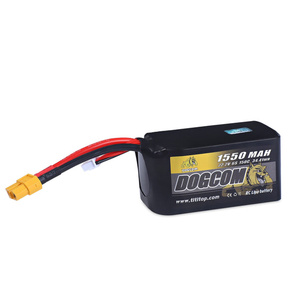 Dogcom 150C 6S 1550mAh 22.2V LiPo Battery