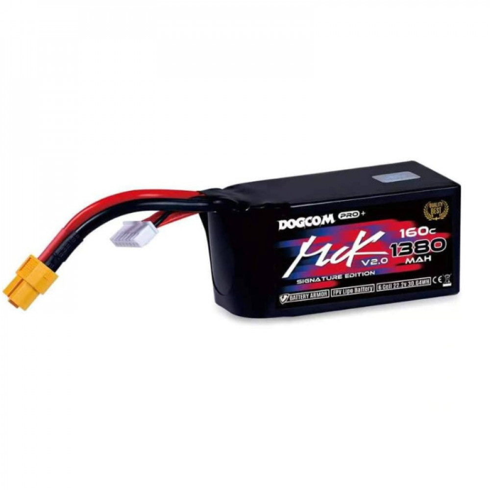 Dogcom 160C 6S 1380mAh 22.2V LiPo Battery MCK Signature Edition V2