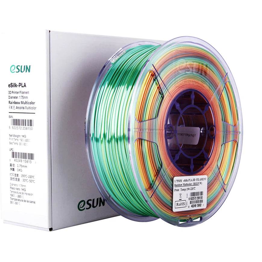 eSun Rainbow Silk PLA 3D Print Filament 1.75mm 1kg - Rising Sun FPV