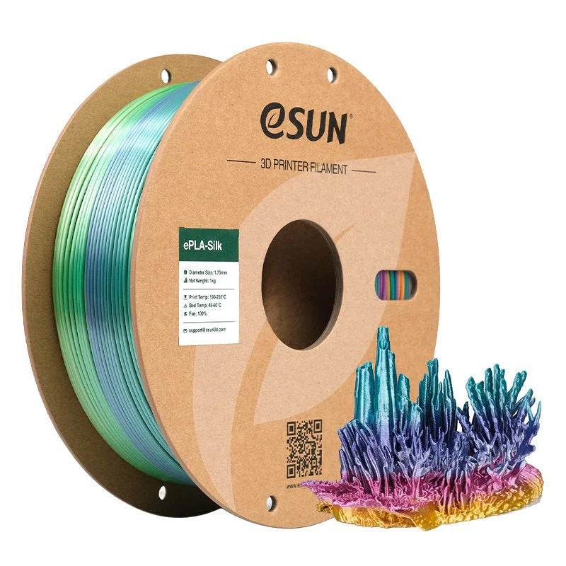 eSun Rainbow Silk PLA 3D Print Filament 1.75mm 1kg - Rising Sun FPV