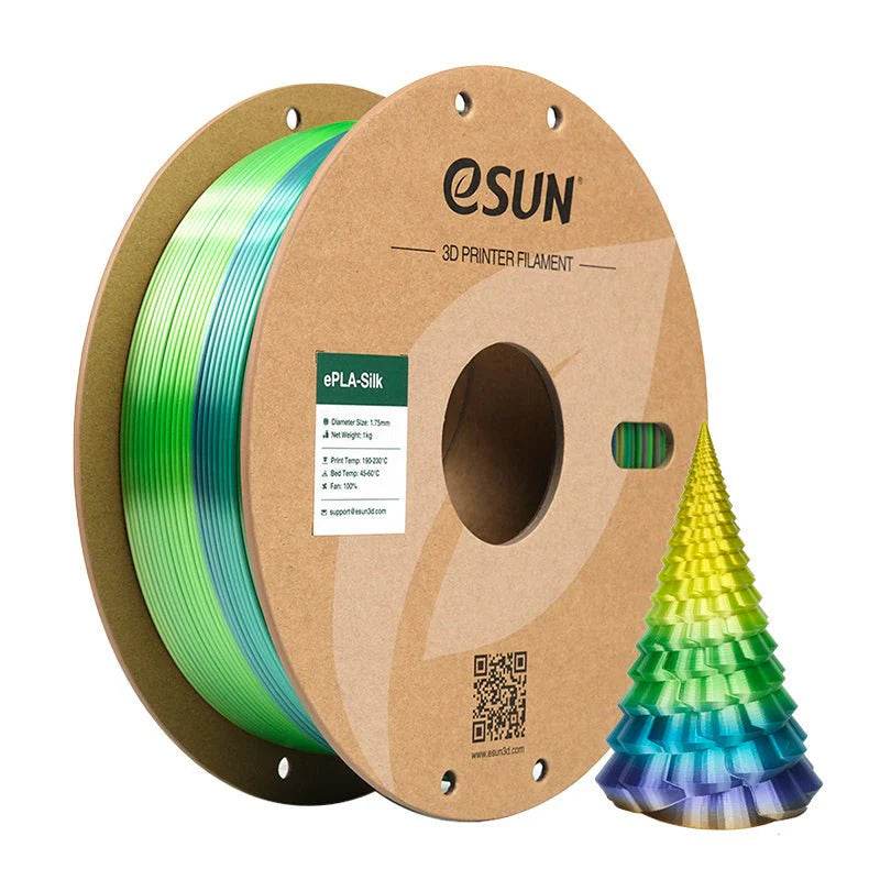 eSun Rainbow Silk PLA 3D Print Filament 1.75mm 1kg - Rising Sun FPV