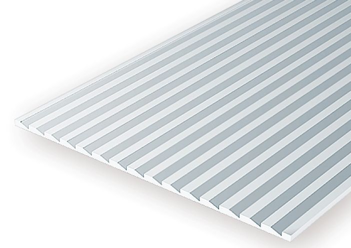 Evergreen 14613 Styrene Novelty Siding, .375 in Spacing, 12 x 24 in