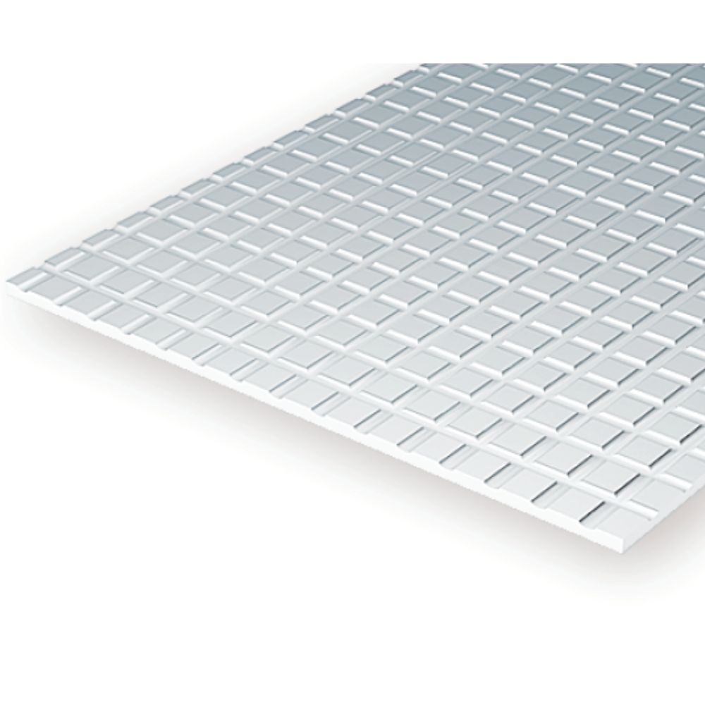 Evergreen 4501 Styrene Square Tile Sheet, 1/16 in Squares, 6 x 12 in