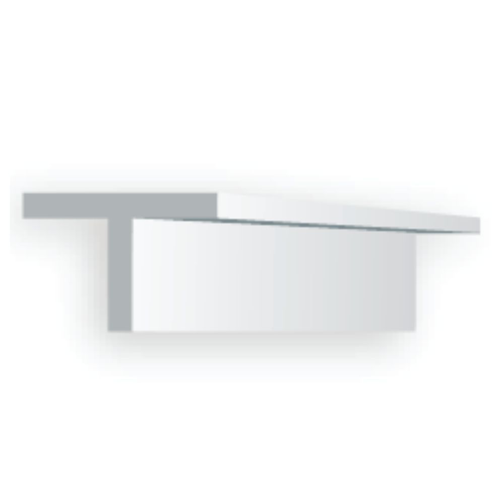 Evergreen 762 Styrene T-Shape 1.42 mm x 14 in (4 Pack)